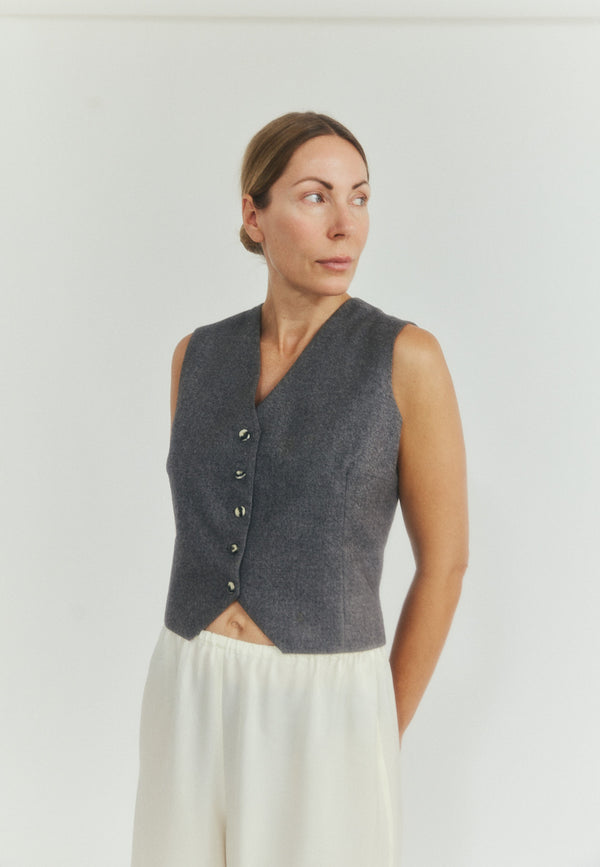 Grey Wool Waistcoat