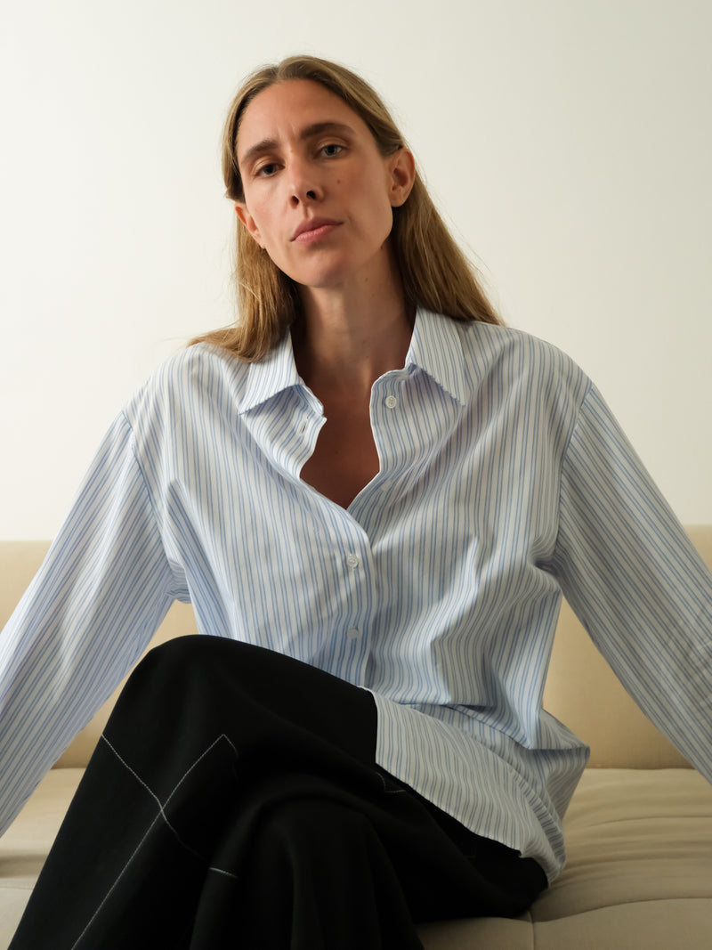 Charli Shirt - blue and white