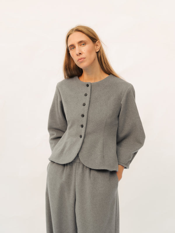 Wanda Waistcoat - Light Grey Cashmere