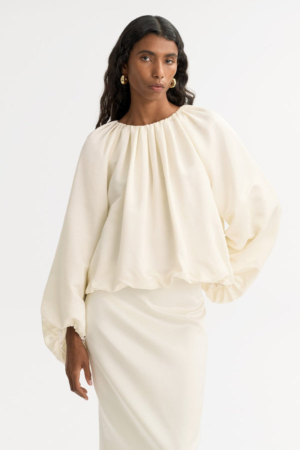 Silk Blouse - Feather white