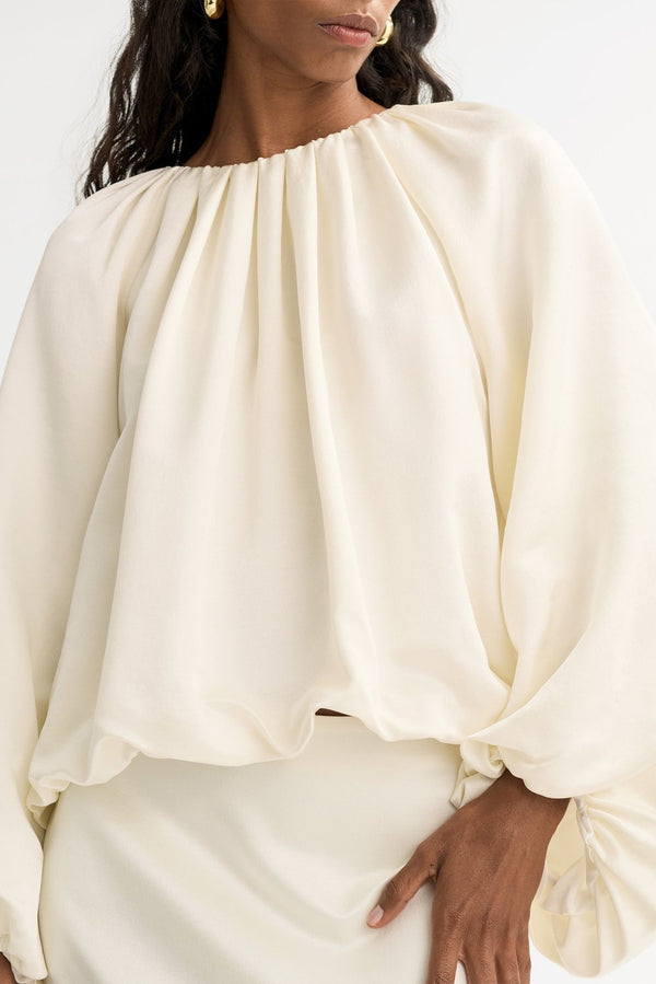 Silk Blouse - Feather white