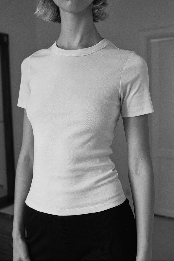 June Fitted Tee - White