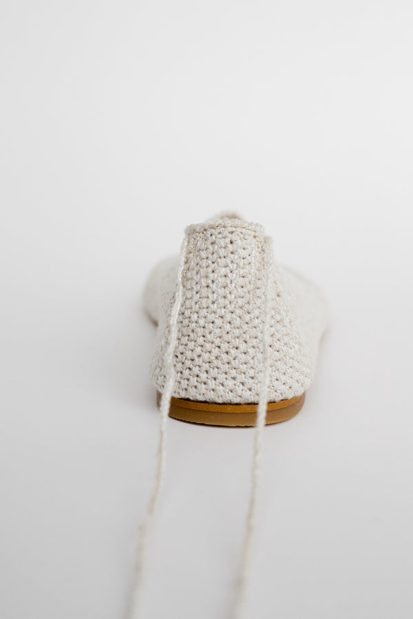 Pre-Order Crochet flats - Milk