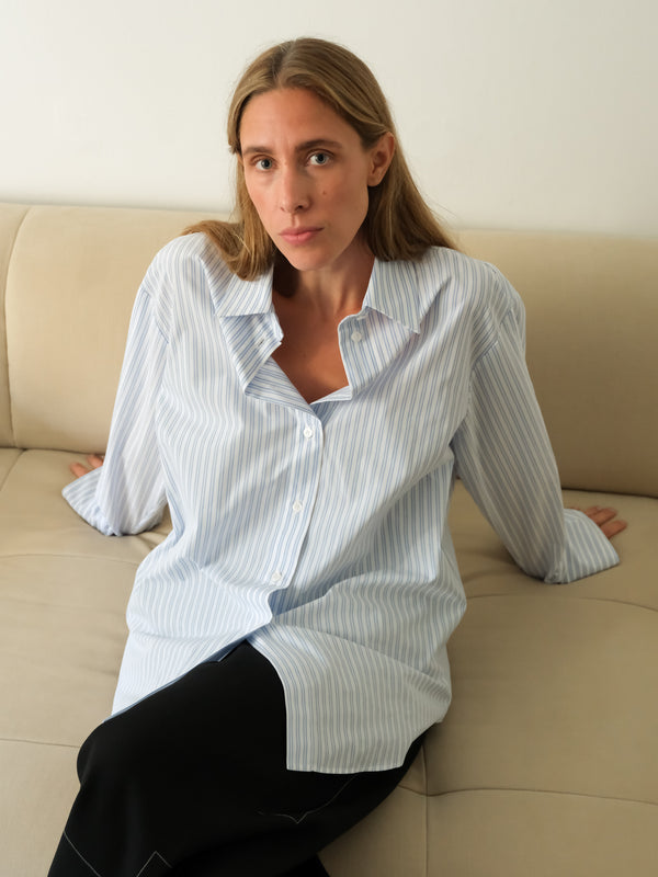 Charli Shirt - blue and white