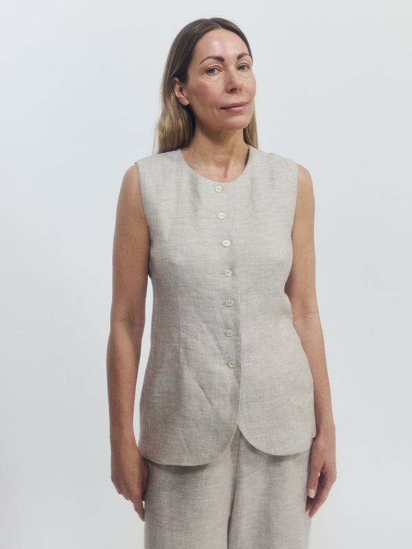 Linda Waistcoat - Herringbone