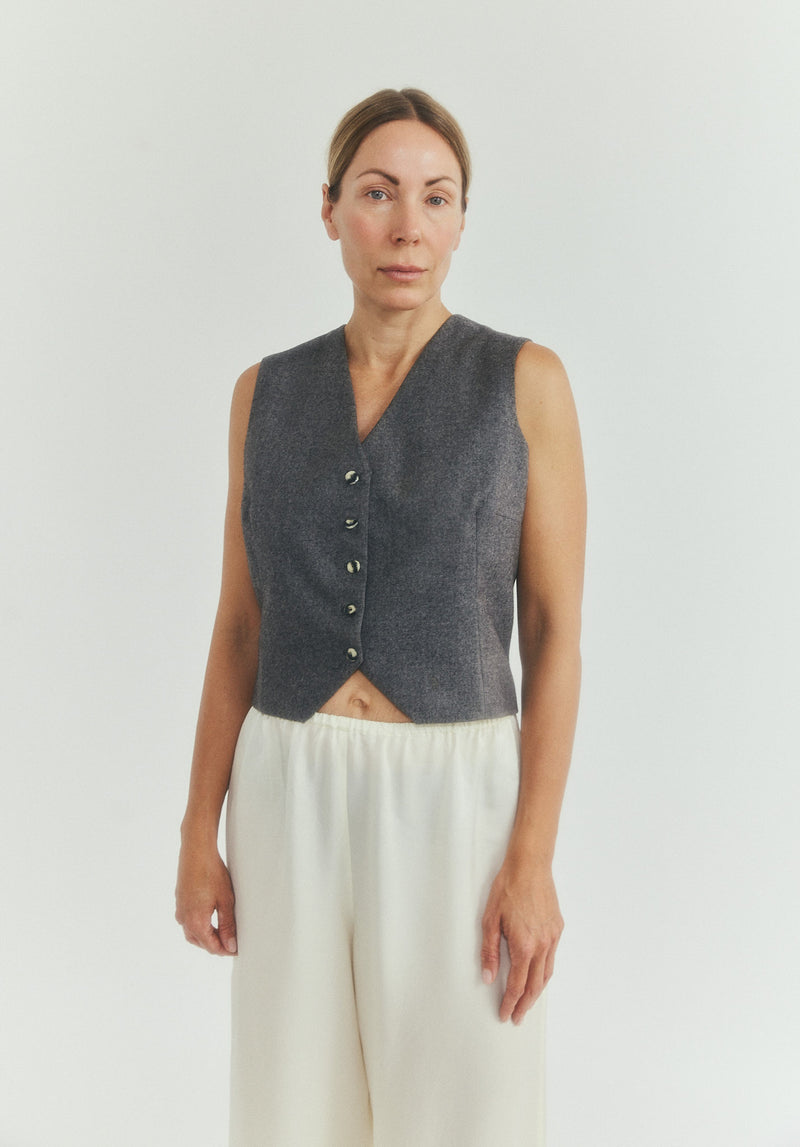 Grey Wool Waistcoat