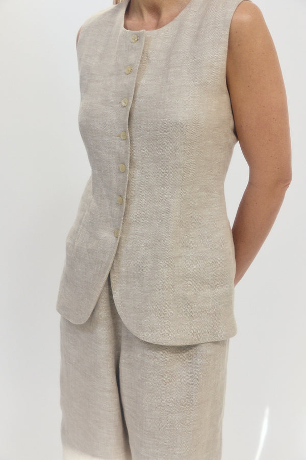 Linda Waistcoat - Herringbone