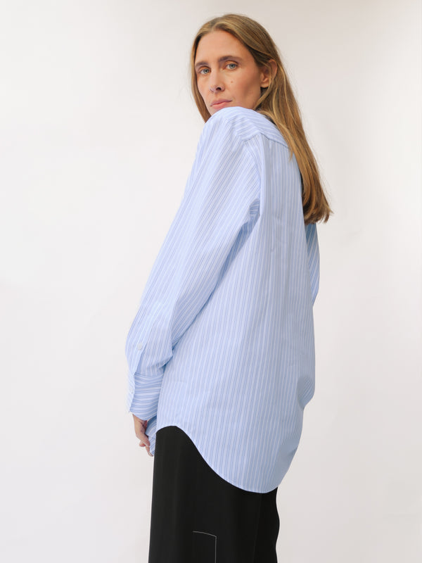 Charli Shirt - blue and white