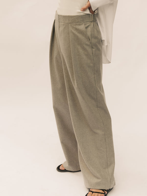 Vida Pants - Taupe wool