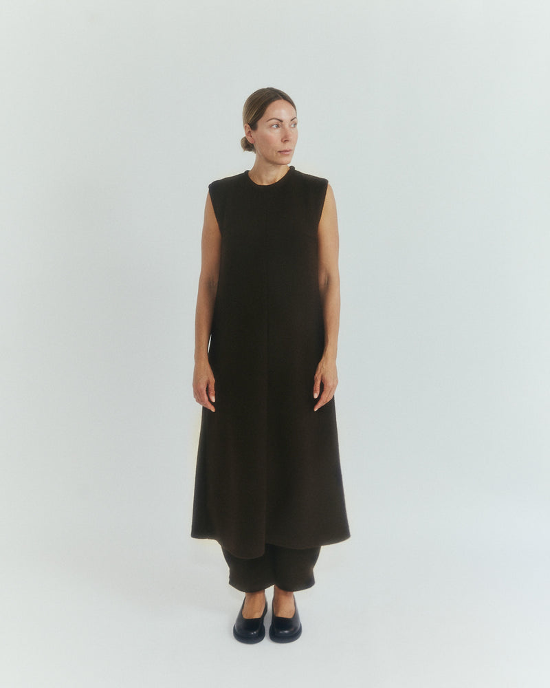 Stella Dress - Brown Wool