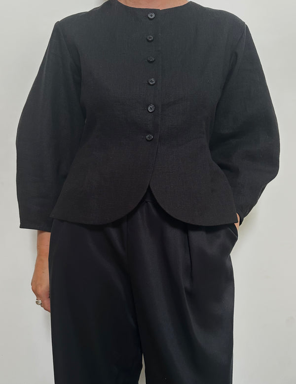 Wanda Waistcoat - linen black