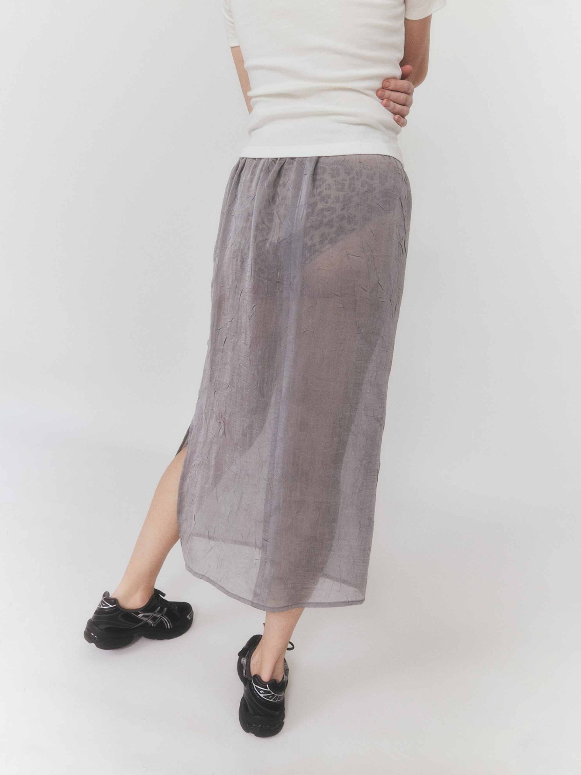 Grey Transparent Skirt