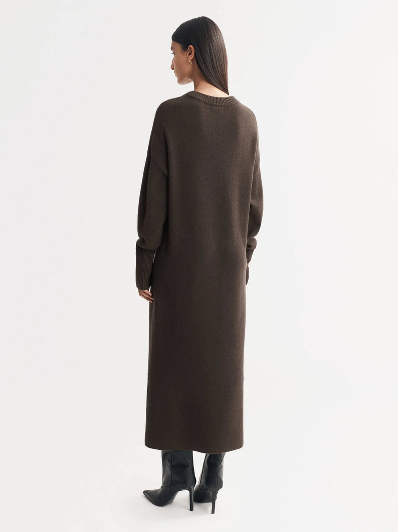 Oversize Cashmere Dress - Chocolate