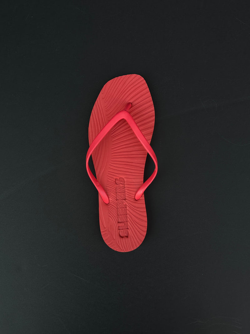 Tapered Flip Flops - Red