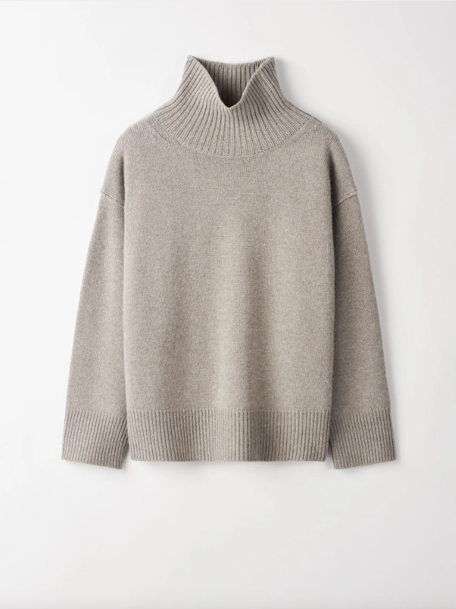 Boyfriend Turtleneck - Greige