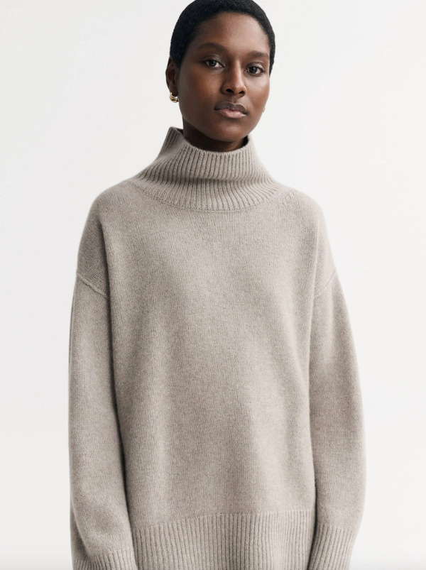 Boyfriend Turtleneck - Greige