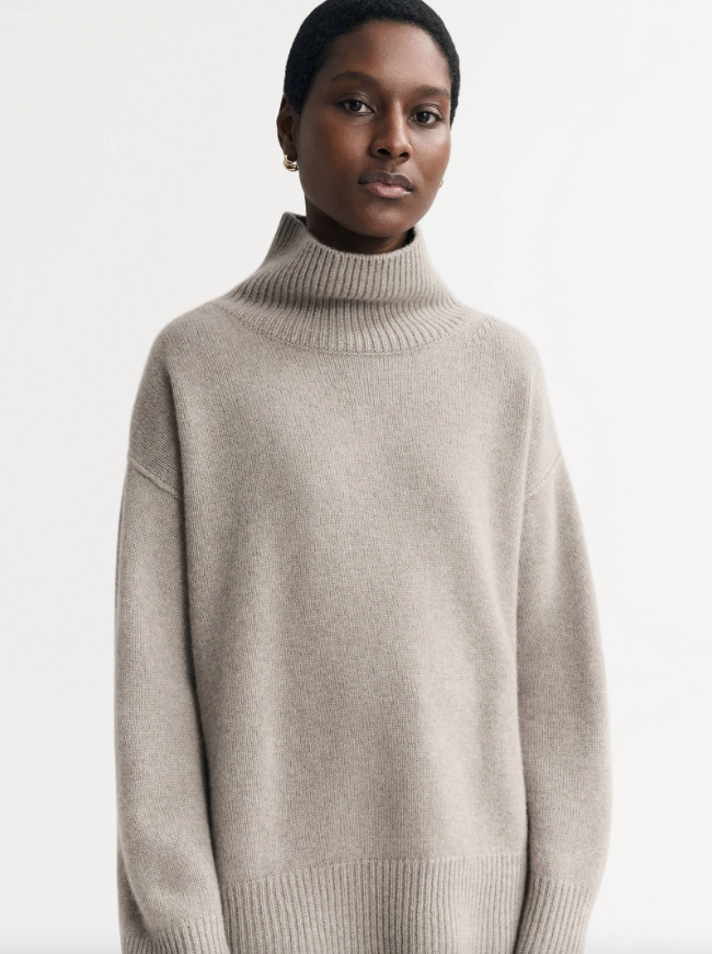 Boyfriend Turtleneck - Greige