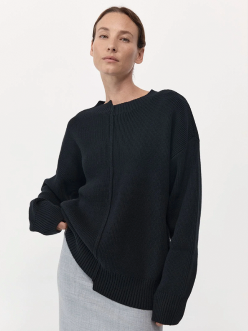 DECONSTRUCTED PULLOVER - BLACK